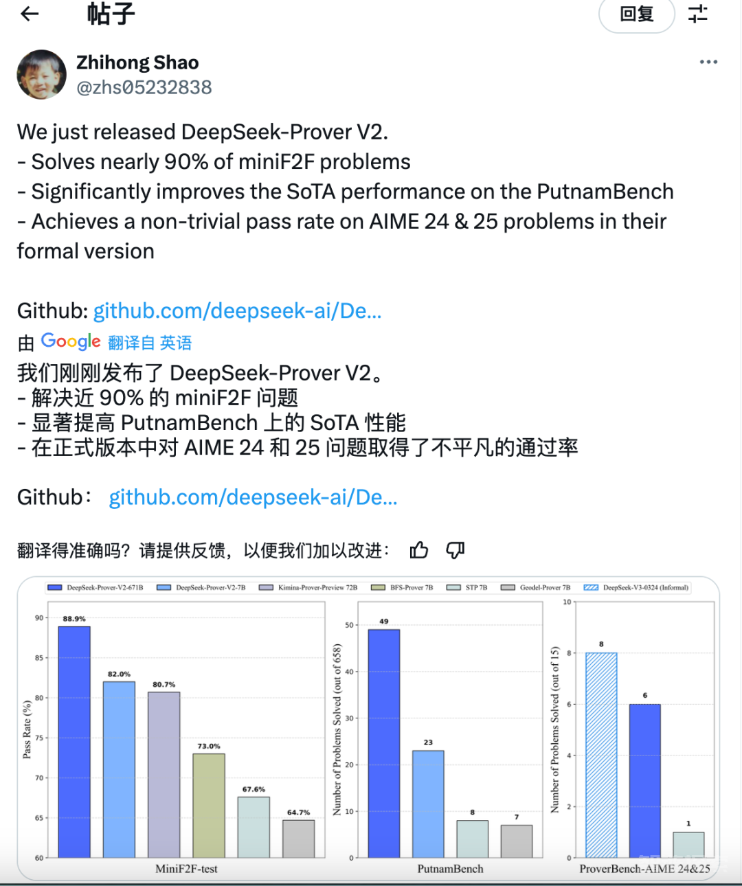 看不懂新开源的DS-Prover V2版本？解读来了，攻克像人类一样数学证明，达到SoTA水平，不知道如何测？样题来了 